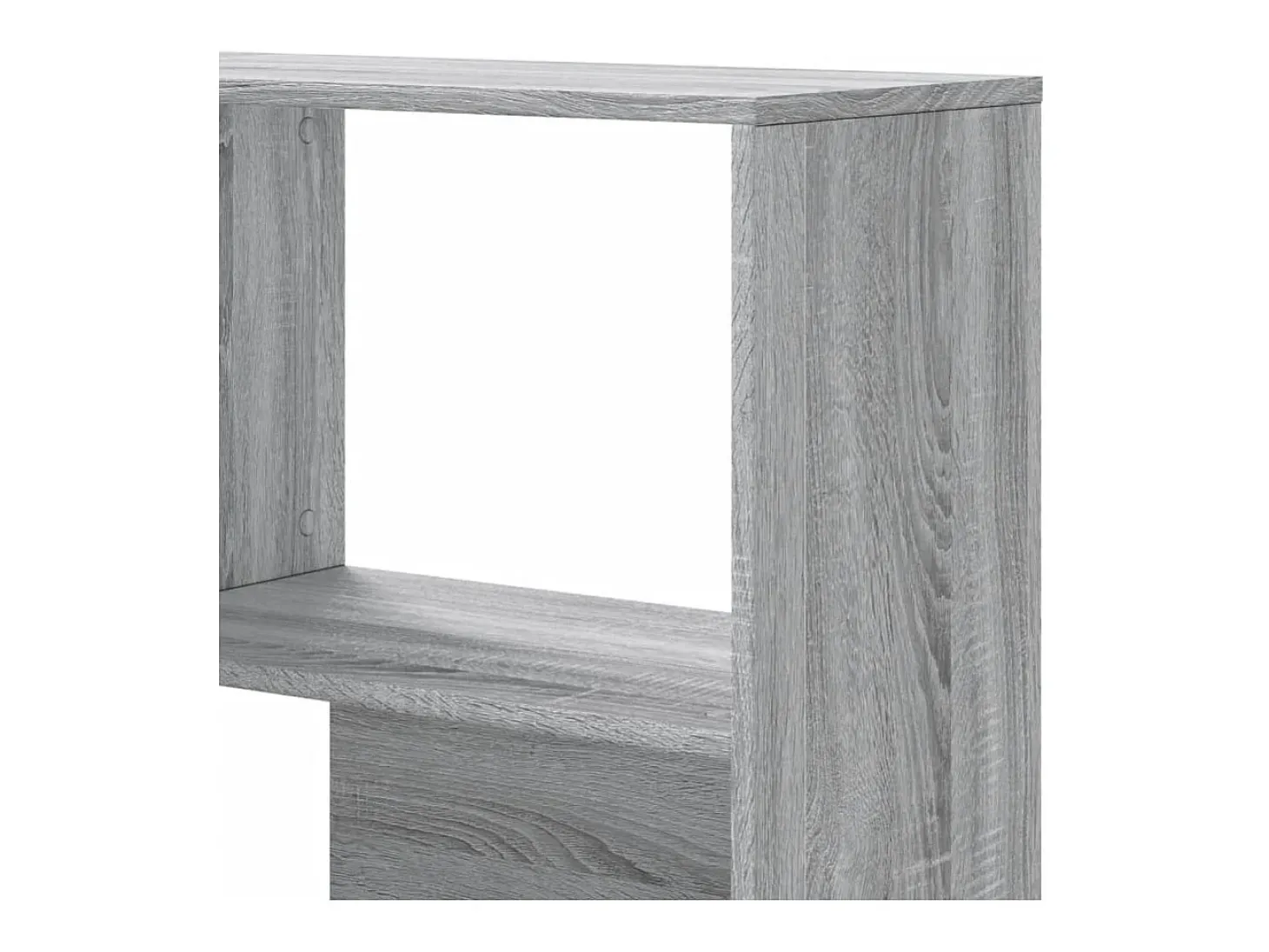Damir Estantería de esquina 4 niveles madera gris Sonoma 85x85x140 cm