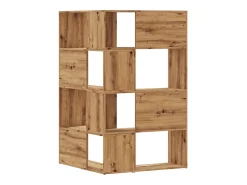 Damir Estantería esquina 4 niveles madera roble artisan 85x85x140 cm