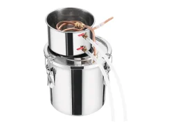 Destilador de Alcohol SucceBuy, Alambique de Alcohol, 11.4 L, Kit de Cervecería en Acero Inoxidable, con Serpentín de Cobre