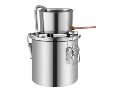 Destilador de Alcohol SucceBuy Destilador de Agua sin Gas de 11 L con Bomba de Agua de Acero Inoxidable