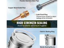 Destilador de Alcohol SucceBuy Destilador de Agua sin Gas de 11 L con Bomba de Agua de Acero Inoxidable