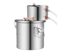 Destilador de Alcohol SucceBuy Destilador de Agua sin Gas de 11 L con Bomba de Agua de Acero Inoxidable