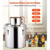 Destilador de Alcohol SucceBuy Kit de Destilación de Agua y Alcohol sin Gas de 30 L en Acero Inoxidable