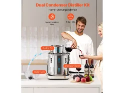 Destilador de Alcohol SucceBuy Kit de Destilación de Agua y Alcohol sin Gas de 30 L en Acero Inoxidable