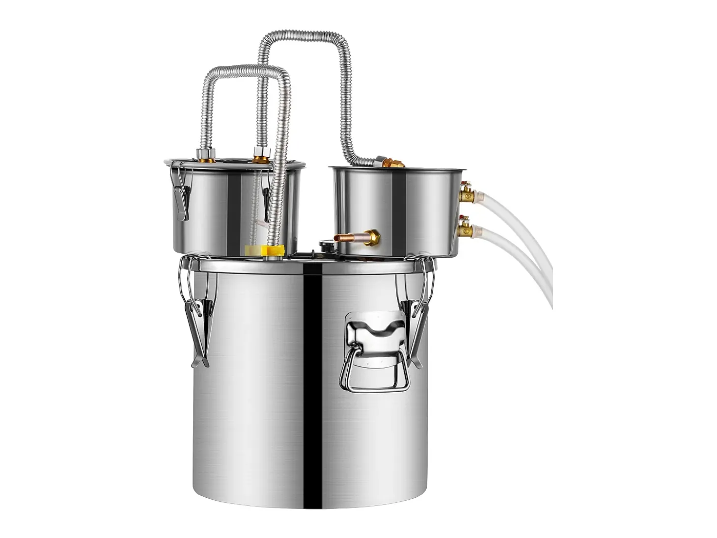 Destilador de Alcohol SucceBuy Destilador de Agua sin Gas Moonshine de 30 L con Barril Thumper y Bomba de Agua de 8 W