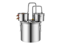 Destilador de Alcohol SucceBuy Destilador de Agua sin Gas Moonshine de 30 L con Barril Thumper y Bomba de Agua de 8 W