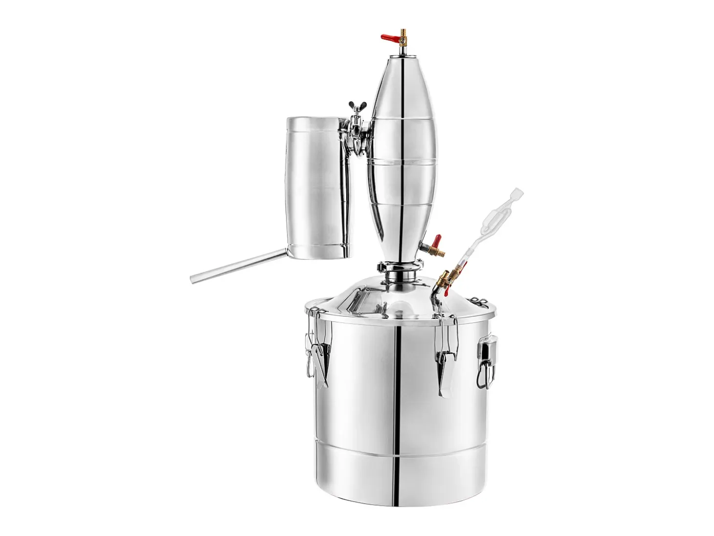 Destilador de Alcohol SucceBuy Alambique 30 L Inox Kit de Elaboración Casera, Destilador de Moonshine de Acero Inoxidable, Kit de Elaboración de Cerveza Casera