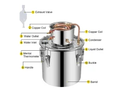 Destilador de Alcohol SucceBuy, 36 L, Fabricación de Whisky, Bomba de Agua, para Organizar Reuniones Familiares y Fiestas Festivas