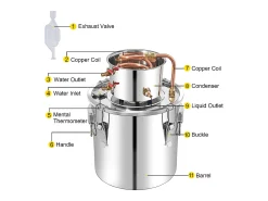 Destilador de Alcohol SucceBuy 50 L, Kit de Fabricación de Destilador de Alcohol con Bomba de Agua