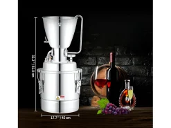 Destilador de Alcohol SucceBuy 70L Máquina Equipo de Cervecería para la Destilación en Casa de Whisky DIY, Acero Inoxidable