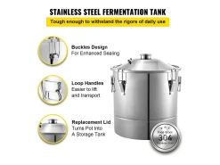 Destilador de Alcohol SucceBuy 50L Destilador de Agua y Alcohol Moonshine Still, Plata