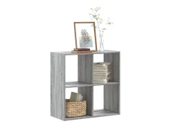 Digna Estantería de madera de ingeniería gris Sonoma 68,5x32x68,5 cm