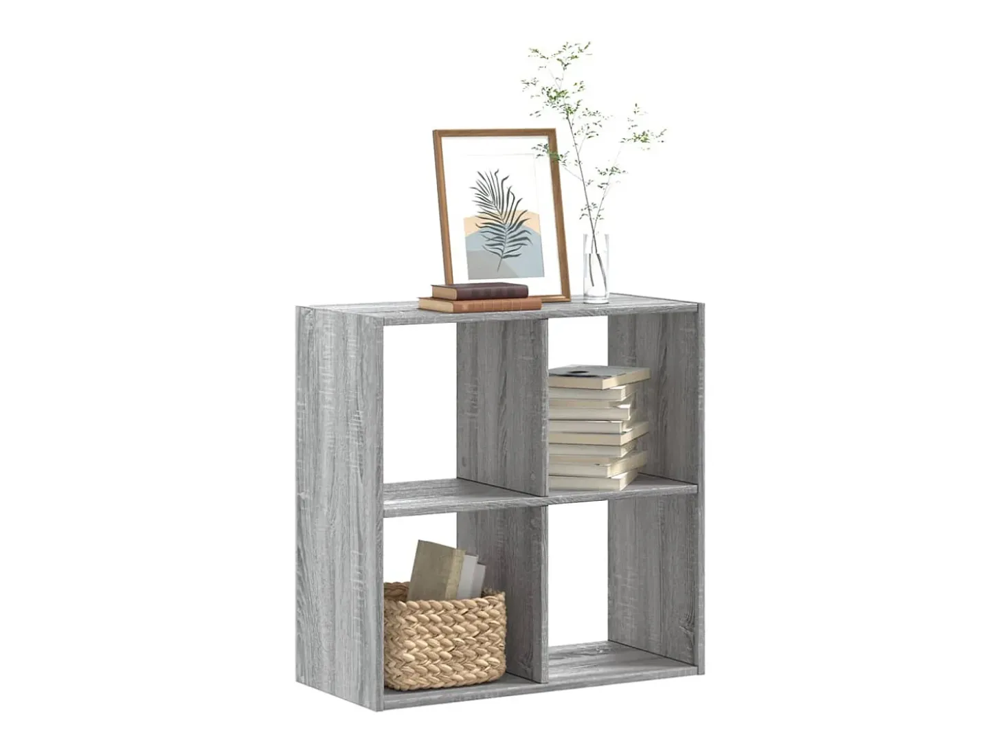 Digna Estantería de madera de ingeniería gris Sonoma 68,5x32x68,5 cm