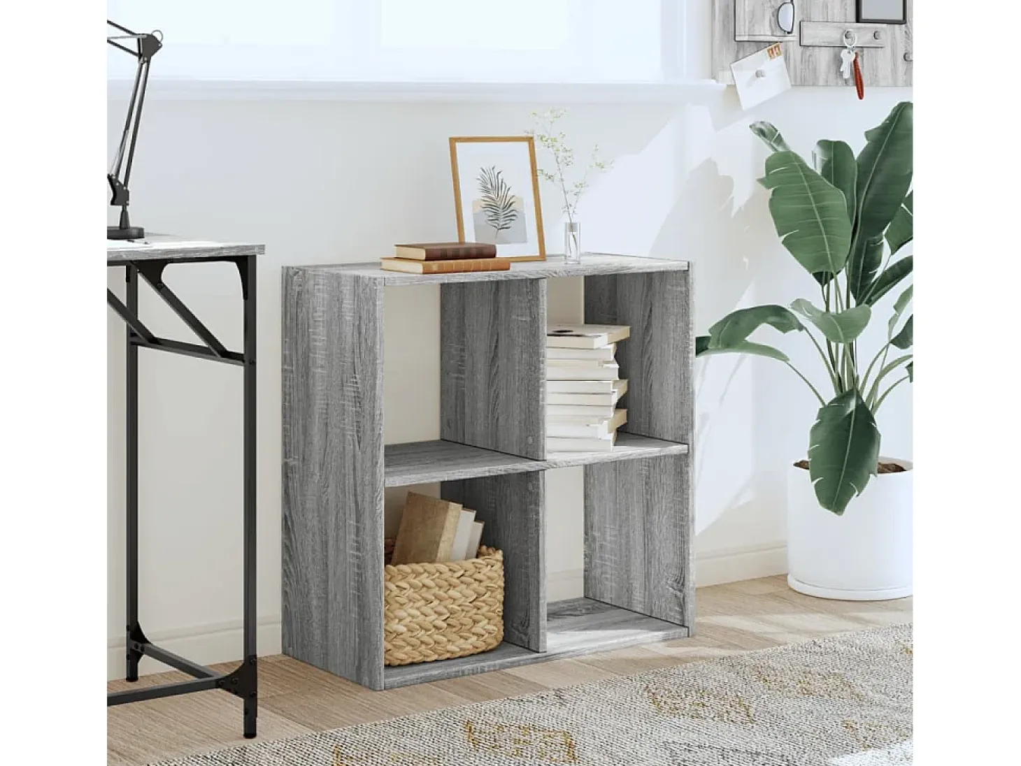 Digna Estantería de madera de ingeniería gris Sonoma 68,5x32x68,5 cm