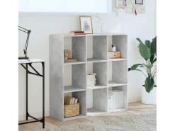 Digna Estantería de madera de ingeniería gris hormigón 102x32x102 cm