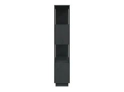 Dilber Estantería/divisor de espacios madera de pino gris 80x25x132 cm