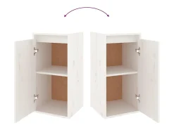 Dirkin Muebles para TV 4 piezas madera maciza de pino blanco