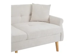 Diseño moderno, muebles tapizados, sofá doble, sofá tapizado con cojines gruesos, beige