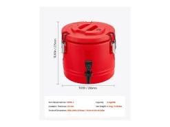 Dispensador de Bebidas SucceBuy Isotérmico 8 L, Fuente de Agua Caliente y Fría No Eléctrica con Grifo, Contenedor Isotérmico de Calidad Alimentaria