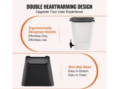 Dispensador de Bebidas SucceBuy, Gran Capacidad de 19 L, Fuente de Agua de Plástico, Dispensador de Agua, Zumo, Limonada y Té Helado, para Café