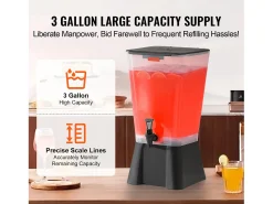 Dispensador de Bebidas SucceBuy, Gran Capacidad de 19 L, Fuente de Agua de Plástico, Dispensador de Agua, Zumo, Limonada y Té Helado, para Café