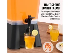 Dispensador de Bebidas SucceBuy, Gran Capacidad de 19 L, Fuente de Agua de Plástico, Dispensador de Agua, Zumo, Limonada y Té Helado, para Café