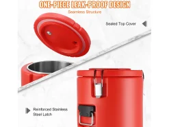 Dispensador de Bebidas, SucceBuy Dispensador de Bebidas con Aislamiento de Acero Inoxidable de 7,6 l, para Bebidas Frías y Calientes