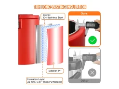 Dispensador de Bebidas, SucceBuy Dispensador de Bebidas con Aislamiento de Acero Inoxidable de 7,6 l, para Bebidas Frías y Calientes