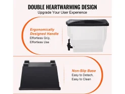 Dispensador de Bebidas SucceBuy Dispensador de Bebidas de Plástico para Fiestas de 11 L, Independiente