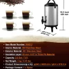 Dispensador de Bebidas, SucceBuy Dispensador de Bebidas de Acero Inoxidable con Aislamiento de 7,6 L