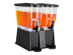 Dispensador de Bebidas SucceBuy Dispensador de Bebidas de Plástico para Fiestas de 11 L × 2 con Soporte