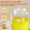Dispensador de Bebidas SucceBuy Dispensador de Bebidas de Vidrio para Fiestas de 5,5 L con Soporte