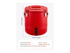 Dispensador de Bebidas SucceBuy Isotérmico 30 L, Fuente de Agua Caliente y Fría No Eléctrica con Grifo, Contenedor Isotérmico de Calidad Alimentaria