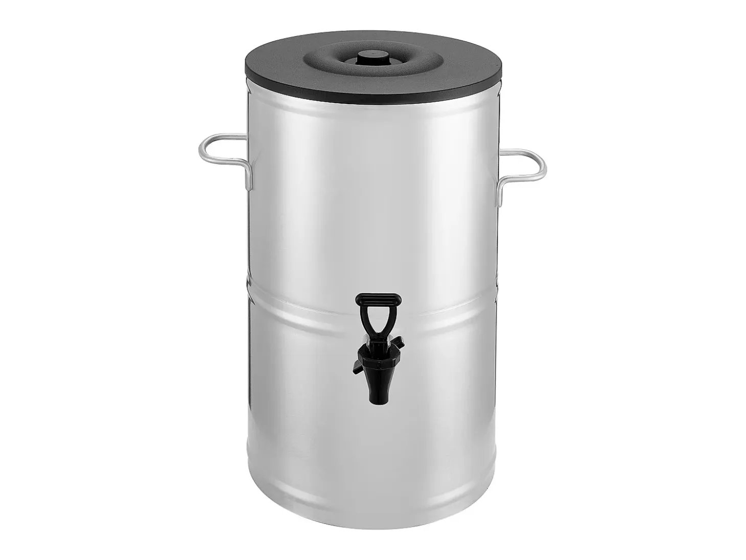 Dispensador de Bebidas SucceBuy de 15 L, Fuente de Agua Caliente y Fría No Eléctrica con Grifo y Asa, Contenedor de Acero Inoxidable