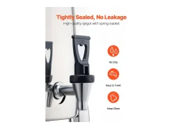 Dispensador de Bebidas SucceBuy, 12 L, Fuente de Agua Caliente y Fría de Acero Inoxidable, Dispensador de Té, para Café