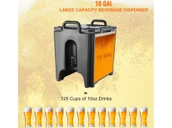 Dispensador de Bebidas, SucceBuy Dispensador de Bebidas con Aislamiento de Grado Alimenticio de 38 L