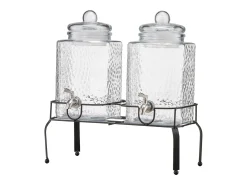 Dispensador de Bebidas SucceBuy, Gran Capacidad de 5,5 L, 2 Unidades, Fuente de Agua de Cristal, Dispensador de Agua, Zumo, Limonada, Té Helado, para Café