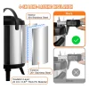 Dispensador SucceBuy de Bebidas Calientes y Frías Aislado 6L de Acero Inoxidable con Grifo, Calidad Alimentaria para Restaurantes