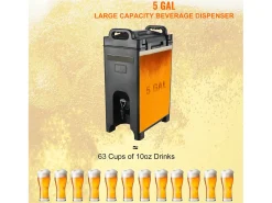 Dispensador SucceBuy de Bebidas Isotérmico de 19 L LDPE de Calidad Alimentaria, para Restaurante y Tienda
