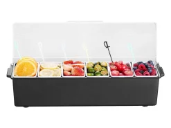 Distribuidor de Especias Refrigerado SucceBuy, con 6 Compartimentos y Tapa, 50,3x16,5x11,7 cm