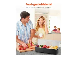 Distribuidor de Especias Refrigerado SucceBuy, con 6 Compartimentos y Tapa, 50,3x16,5x11,7 cm