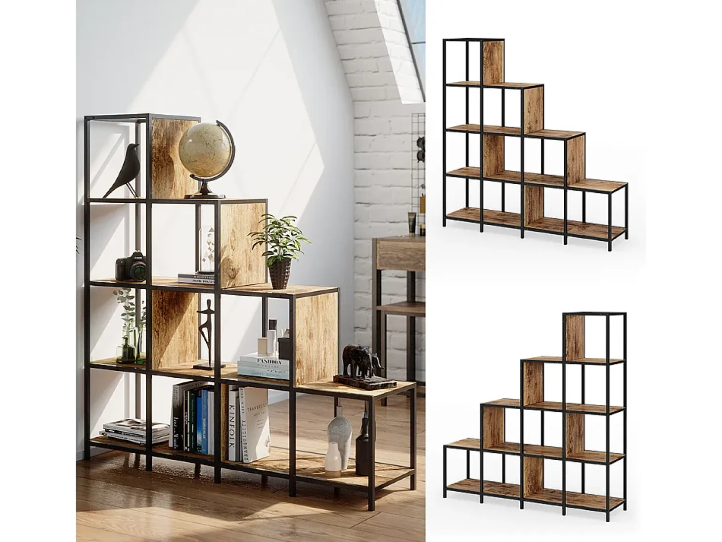 Divisor de ambientes madera antigua 120x30x120 fyrk
