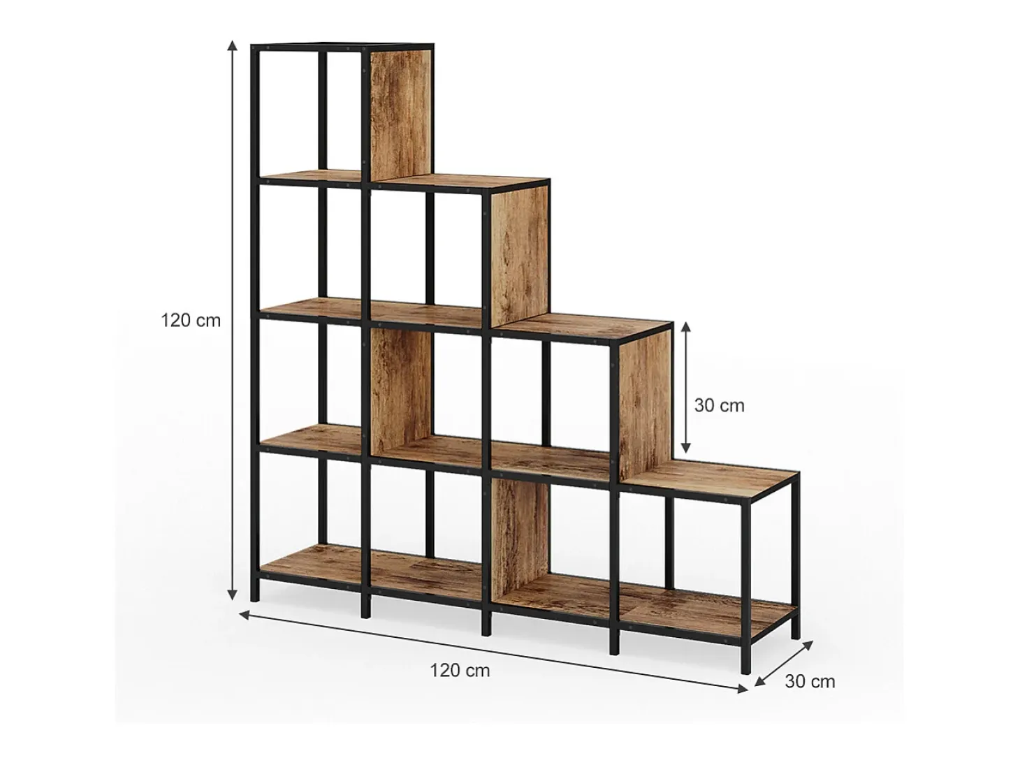 Divisor de ambientes madera antigua 120x30x120 fyrk