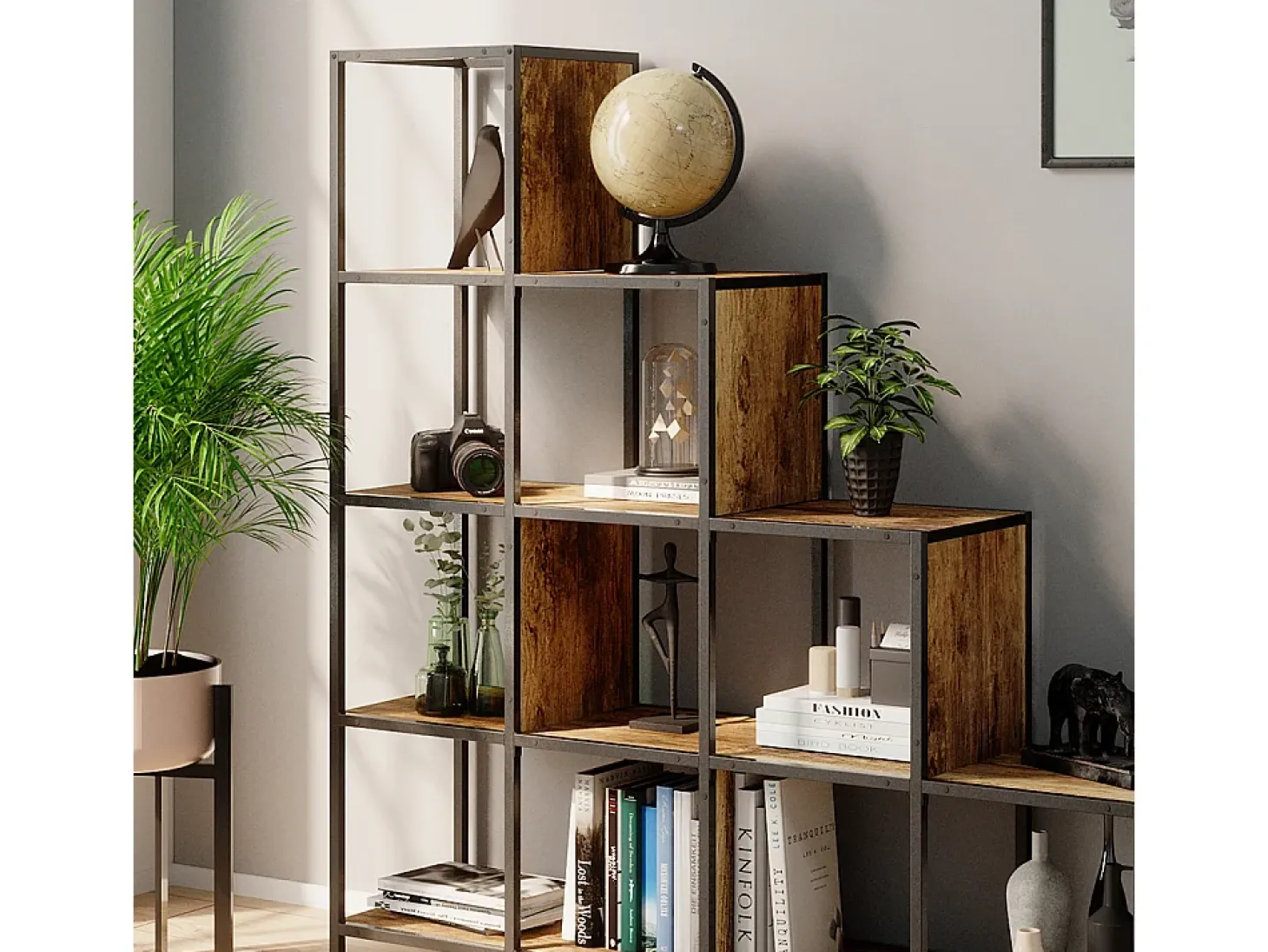 Divisor de ambientes madera antigua 120x30x120 fyrk