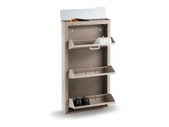 DON HIERRO - Zapatero KIBO compacto de 3 compartimentos ahorro de espacio hasta 9 pares-