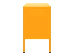 Drøbak Mueble para TV de acero amarillo mostaza 105x35x50 cm