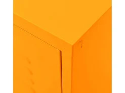 Drøbak Mueble para TV de acero amarillo mostaza 105x35x50 cm