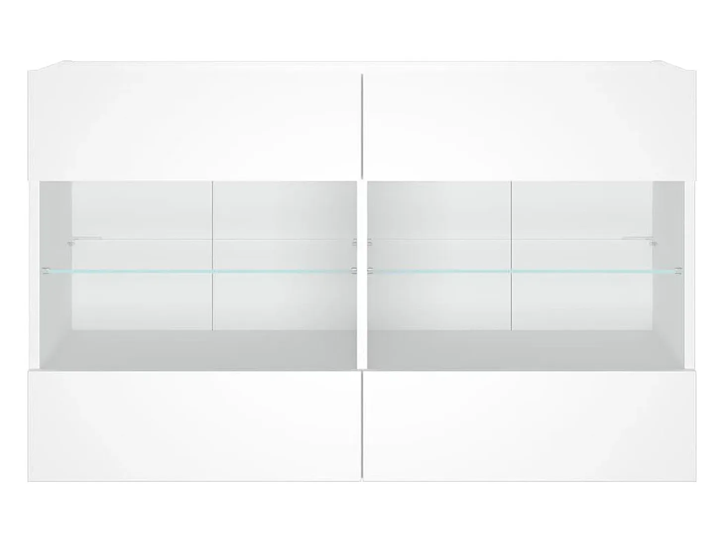 DuBois Mueble de TV de pared con luces LED blanco 98,5x30x60,5 cm