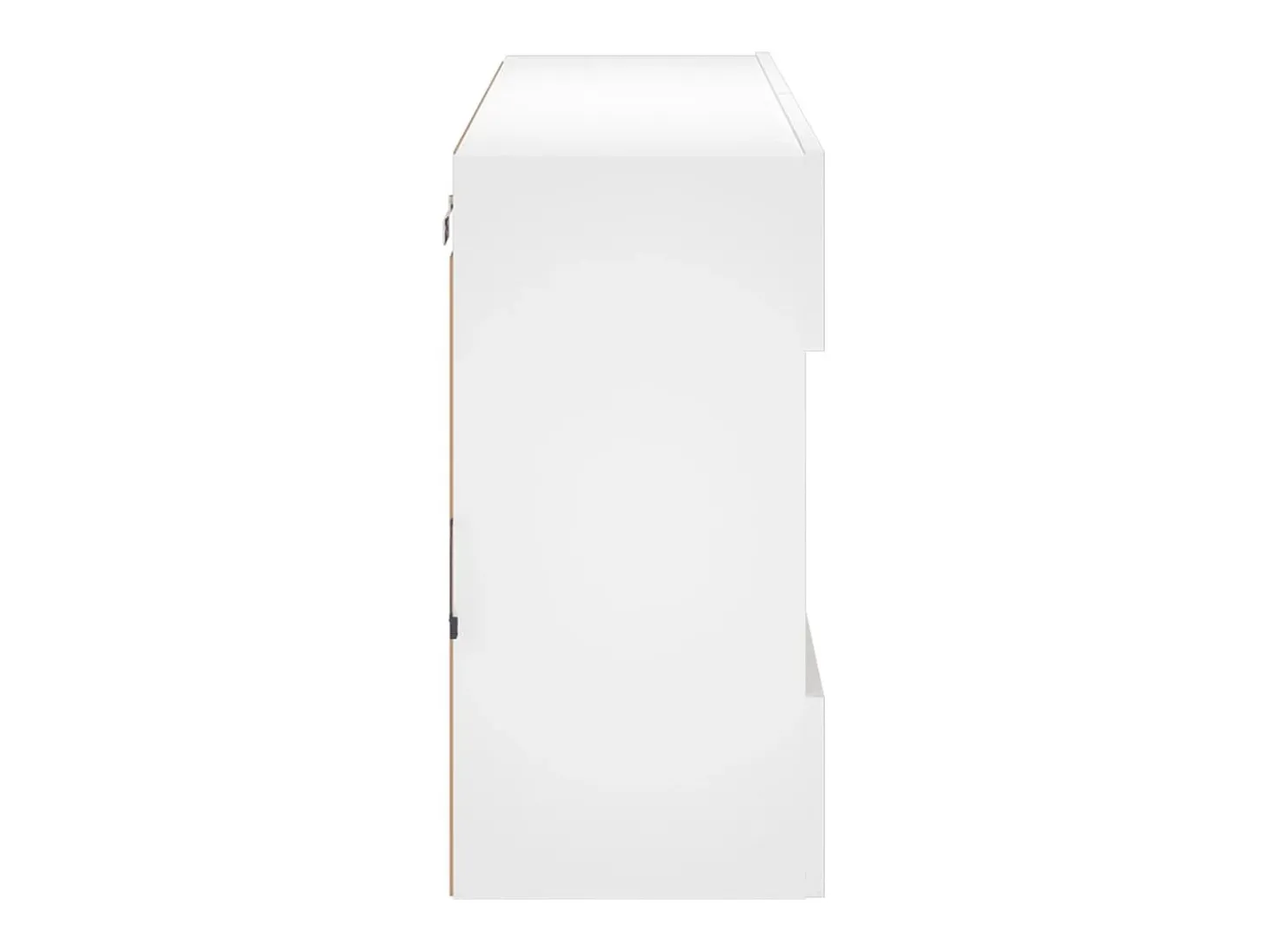 DuBois Mueble de TV de pared con luces LED blanco 98,5x30x60,5 cm