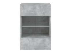 DuBois Mueble de TV de pared con luces LED gris hormigón 40x30x60,5 cm